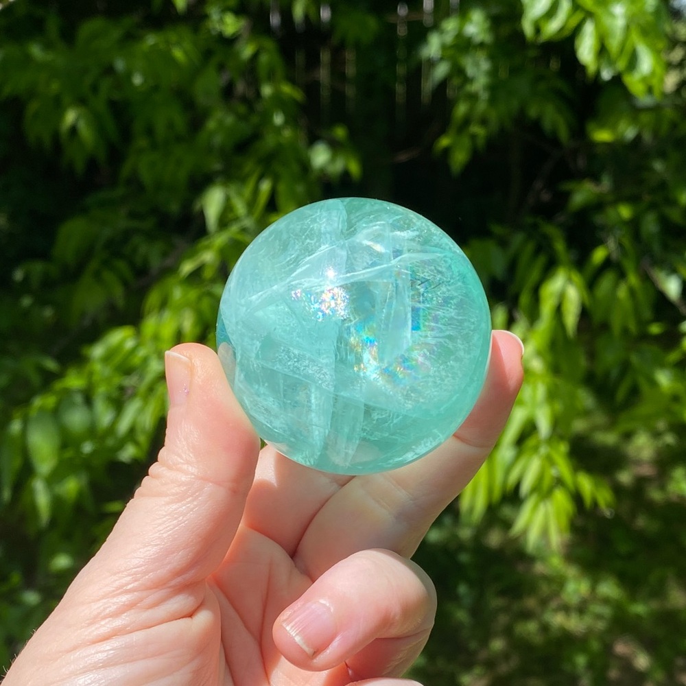 Green Fluorite Sphere